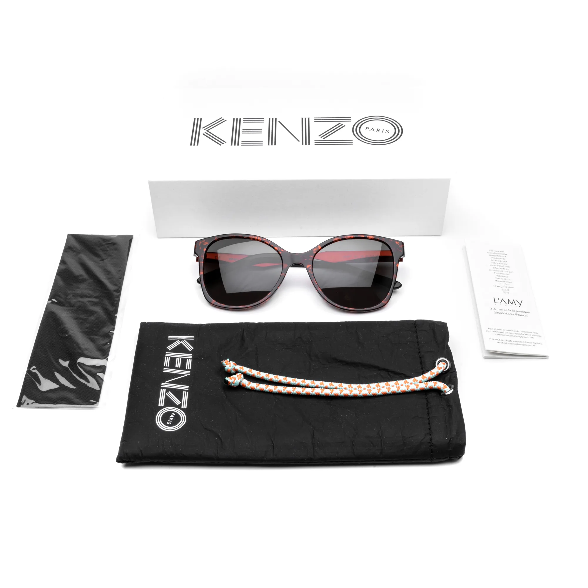 Kenzo เคนโซ่ แว่นตากันแดด ของแท้รับประกัน กันแสง UV400 รุ่น KZ3217 01 - Image 8