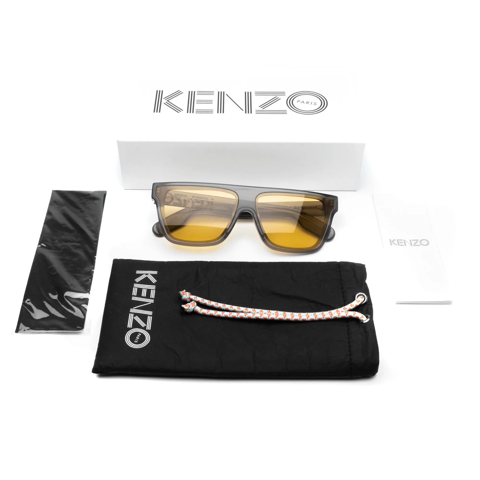 Kenzo เคนโซ่ แว่นตากันแดด ของแท้รับประกัน กันแสง UV400 รุ่น KZ40009F 08E - Image 8