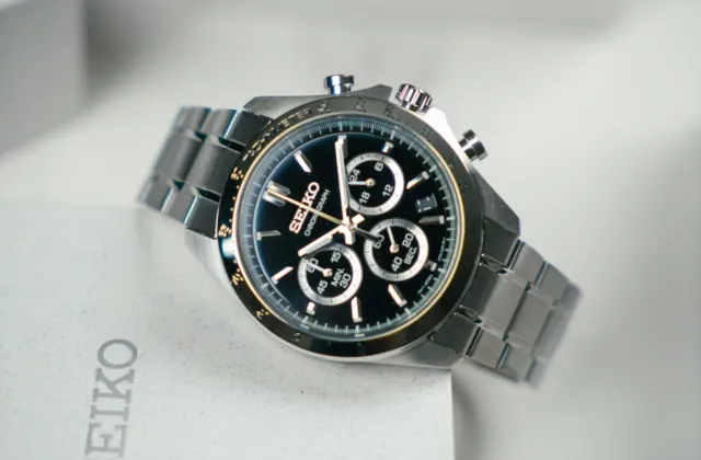 Seiko Spirit Chronograph นาฬิกาข้อมือผู้ชาย SBTR013 สีดำ