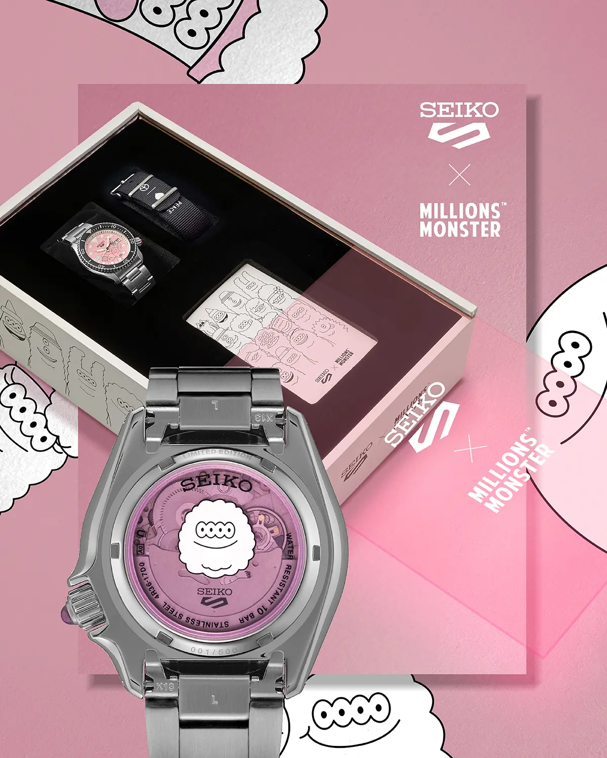 นาฬิกาข้อมือ New Seiko 5 Sports x Millions Monster Limited Edition รุ่น SRPL69K - Image 3