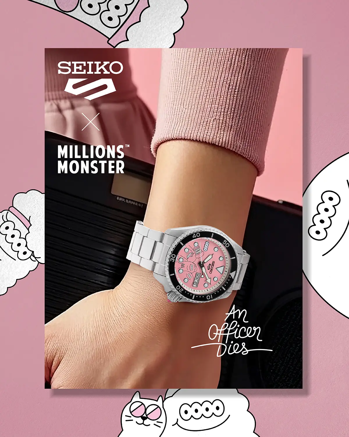 นาฬิกาข้อมือ New Seiko 5 Sports x Millions Monster Limited Edition รุ่น SRPL69K - Image 2