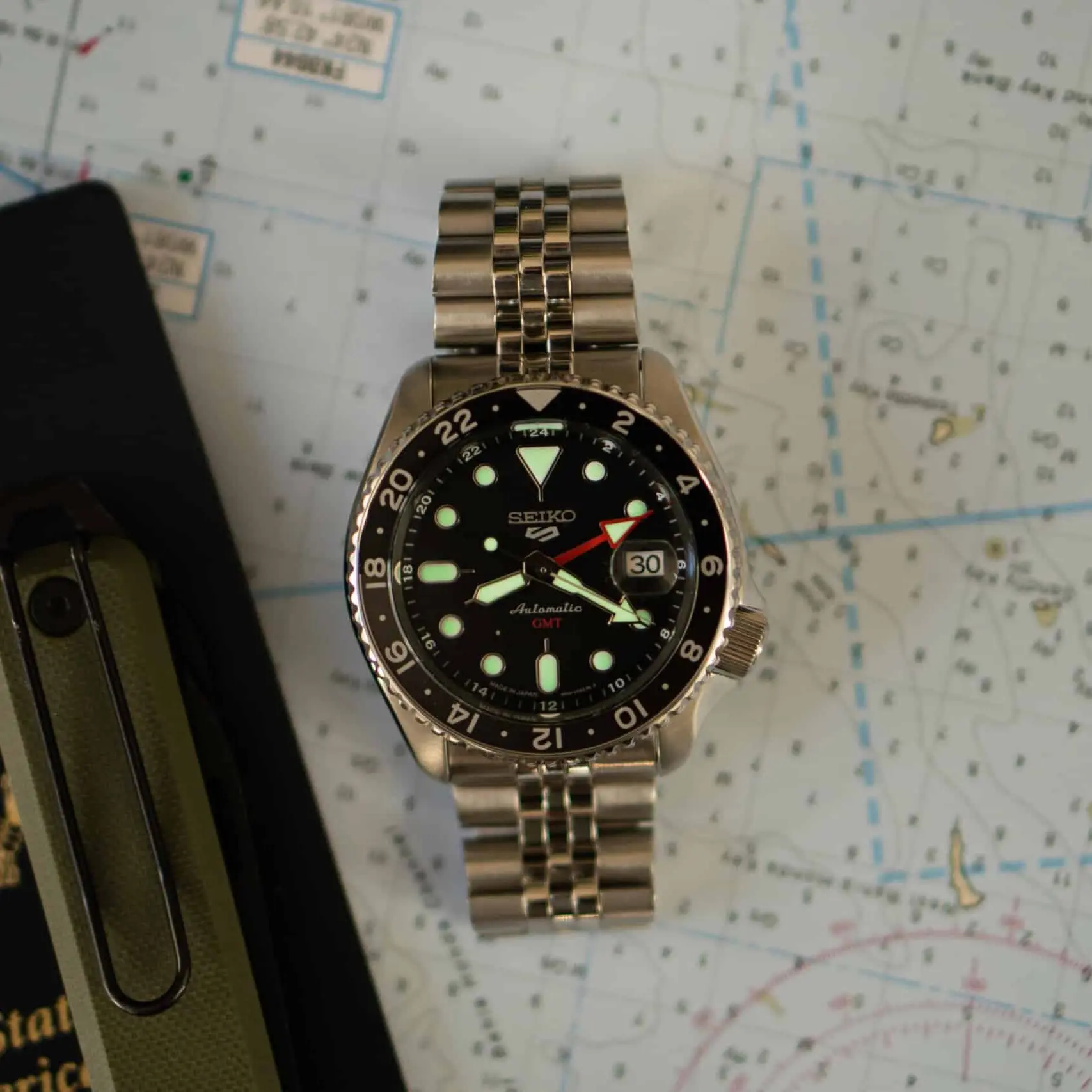 นาฬิกาข้อมือ Seiko 5 Sports GMT SSK001K - Image 5
