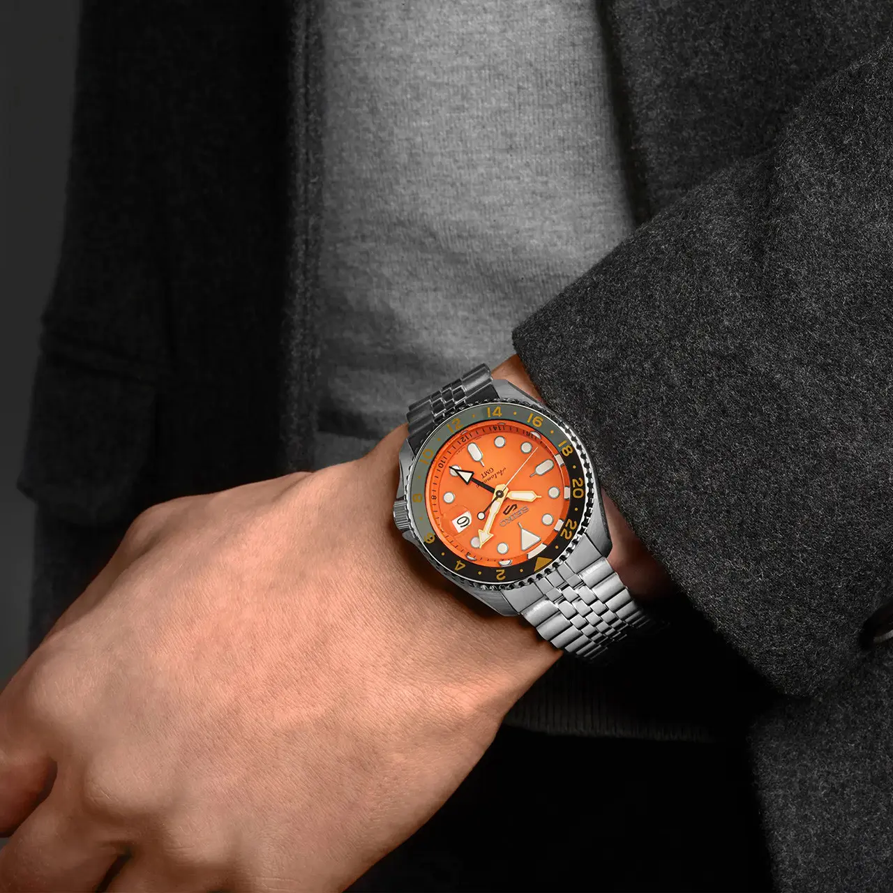 นาฬิกาข้อมือNew Seiko 5 Sports GMT SSK005K - Image 2