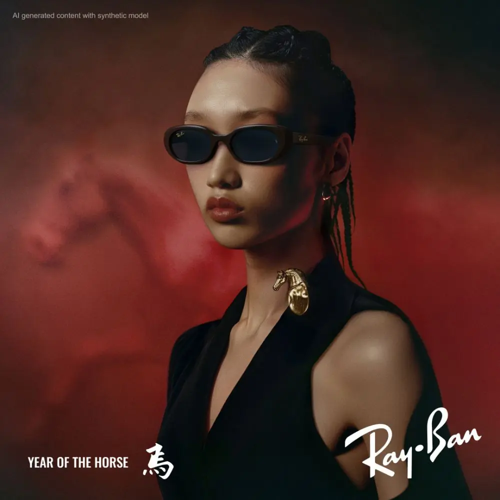 แว่น Ray-Ban Limited Horse RB4441D 686880 คนใส่